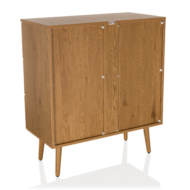 Комод BOHEO K 80x40x91 см 3 шухляди ротанг плетений дуб hjh LIVING