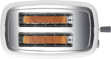 Тостер Black+Decker BXTO820E 820 Вт, 2 широкі екстрадовгі відсіки, 7 режимів, автоматичне центрування, білий пластик