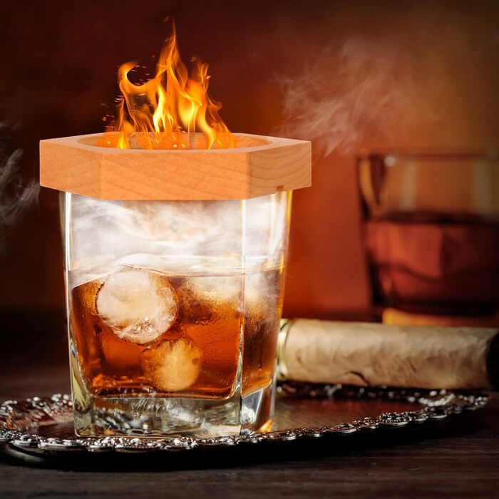Подарунковий набір для віскі Bourbon: копчення, ліхтарик – ідеальний подарунок для чоловіків, тат, дідусів на День народження, ювілей