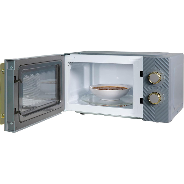 Мікрохвильова піч Russell Hobbs RHMM723G 17 л, 700 Вт, сіра: 5 режимів потужності, таймер, функція розморожування, стильний дизайн