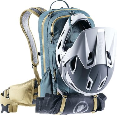 Велосипедний рюкзак Deuter Attack 16 з протектором, 16 л, Atlantic-Desert