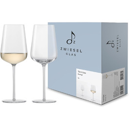 Бокали для білого вина Zwiesel Glas Vervino Riesling, 2 шт., тритан-кристал, німецьке виробництво, підходять для миття в посудомийній машині