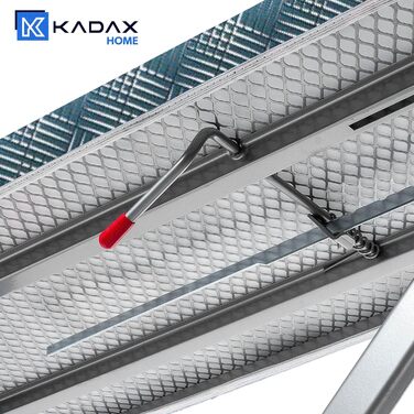 Праскадошка KADAX з вбудованим подовжувачем, складаний стіл для прасування з тримачем для кабелю, паровий стіл з висувною полицею для одягу, синій