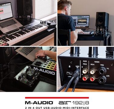 M-Audio Air 192|6: USB аудіоінтерфейс для запису в студійній якості (2 XLR/Line входи + софт)