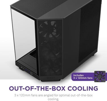 Корпус для ПК NZXT H6 Flow Black, вентиляція, ATX, чорний