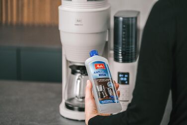 Кавоварка з млинком Melitta AromaFresh Pro X, фільтраційна, скляний глечик, знімний резервуар, на 10 чашок, сіра