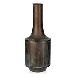 Вінтажна металева ваза для квітів Vasen Groß синього кольору в стилі Shabby Chic для букетів та декору