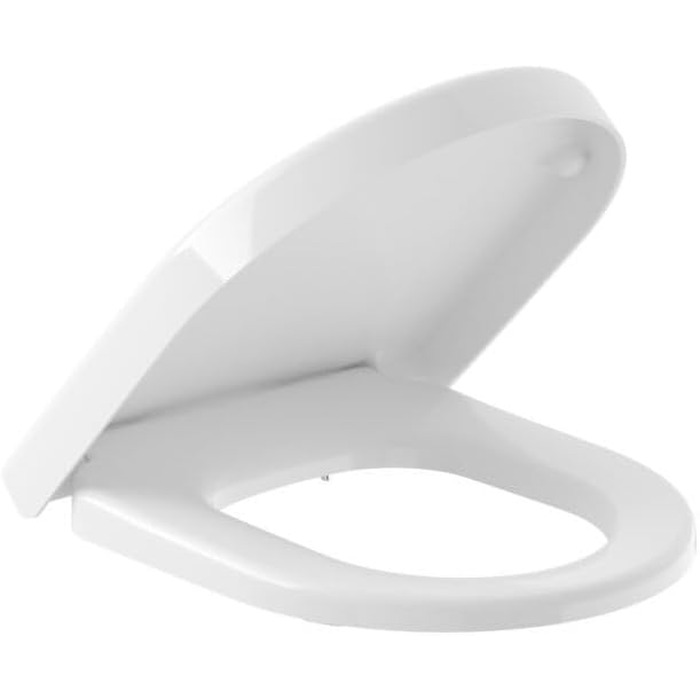 Сидіння для унітазу Villeroy & Boch Subway 2.0 Compact D-Form, білий альпійський глянцевий, з мікроліфтом, Duroplast, 9M68S101