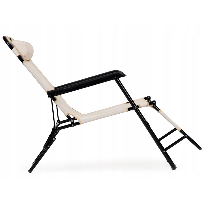 Садовий шезлонг MultiGarden, 60,5x122x83 см, бежевий