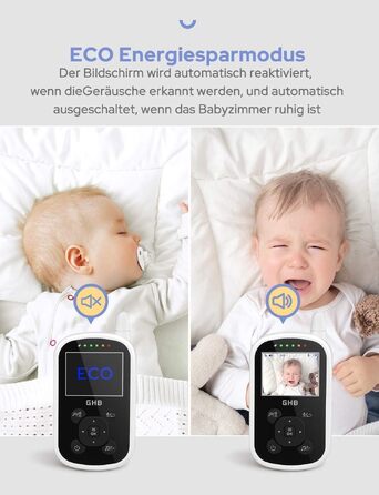 Відеоняня GHB Babyphone з камерою та монітором 2.4 дюйма