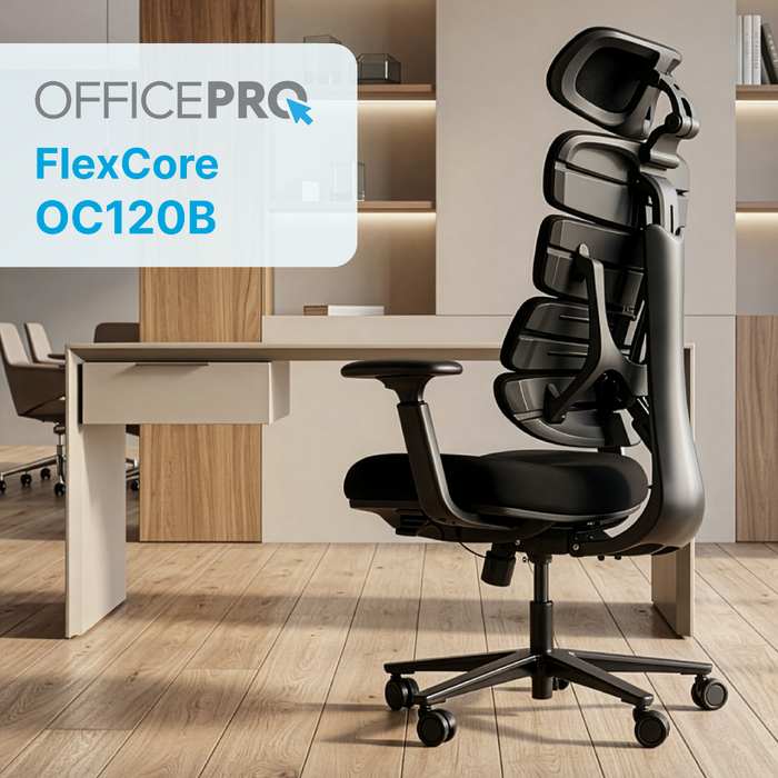 Крісло комп’ютерне офісне ергономічне OfficePro FlexCore OC120B