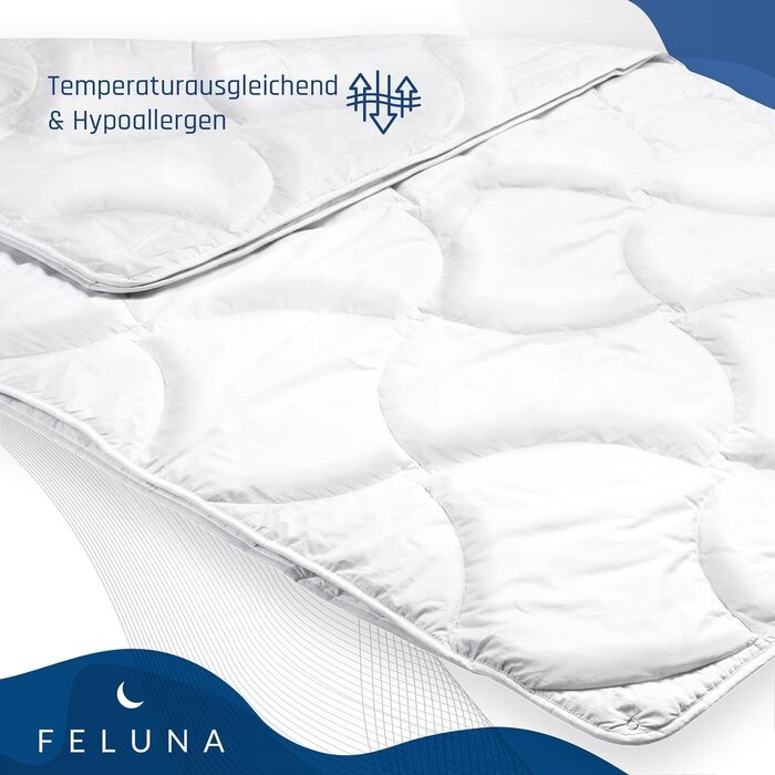 Ковдра зимова Feluna® з верблюжої шерсті, стегане покривало, 155x220 см, 4-сезонна