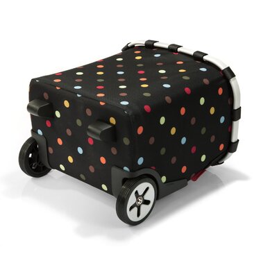 Reisenthel Carrycruiser Dots – Сумка-візок для покупок із міцною алюмінієвою рамою, плечовим ременем, знімною сітчастою внутрішньою кишенею, водовідштовхувальна