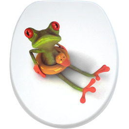 Сидіння для унітазу Sanilo з мікроліфтом Froggy, легкий монтаж, міцні петлі, преміум якість