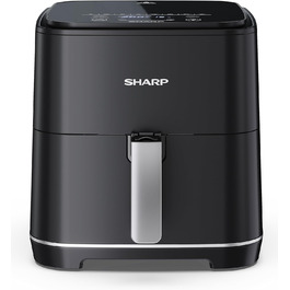 Аерофритюрниця SHARP AF-GS552AE-B 5,5 л, цифрове керування, 8 програм, 1650 Вт, чорна, випікання без олії