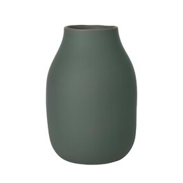 Ваза Blumus COLORA L з кераміки, Agave Green, ручної роботи, декоративна настільна ваза, 20x14x14 см