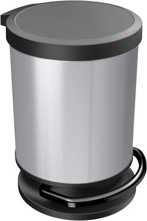 Смітник Rotho Paso 20 л з кришкою, сріблястий, пластик, BPA Free