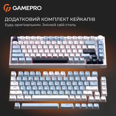 Дротова механічна клавіатура GamePro MK160 V2 Warden QLAB Sakura White (MK160-V2-BL-QS)