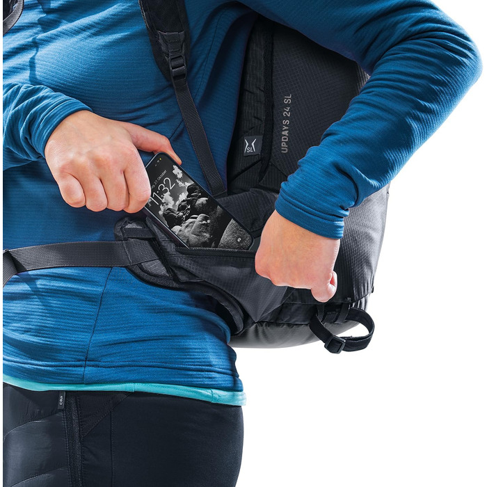 Жіночий легкий рюкзак для скітурів Deuter Updays 24 SL, 24 л, чорний