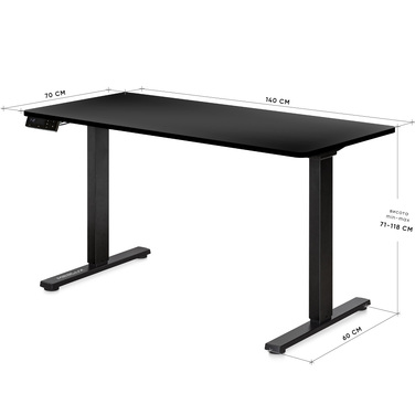 Стіл Mealux PowerDesk Duo XL Black (арт. EVO-252 Duo B/B)