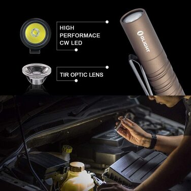 Ліхтарик OLIGHT I3T Mini LED 180 люмен, 60 м, водонепроникний IPX8, компактний, на AAA батарейці, для кемпінгу, полювання, outdoor та екстрених ситуацій (чорний)