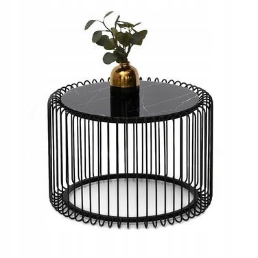 Журнальний стіл Mebel-Partner круглий, 60 x 60 x 39 см, чорний