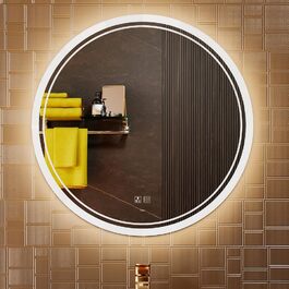 LED дзеркало для ванної кімнати KWW, регульована колірна температура, протитуманне, диммування, 60x60 см