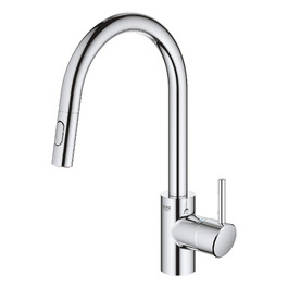 Змішувач кухонний GROHE Concetto з висувним душем, поворотний 360°, хром - 31483002