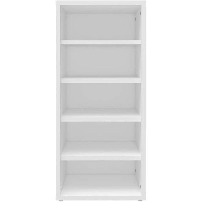 vidaXL шафа для взуття з 5 відділеннями, біла, 31,5x35x70 см, деревостружкова плита, навісний стелаж для зберігання взуття