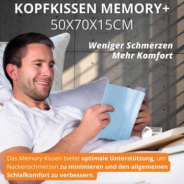 Ортопедична подушка для шиї з Memory Foam 40x60 см: підтримка, зняття болю, комфортний сон. Гарантія якості!