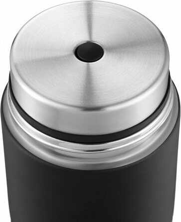 Термос для їжі Esbit Sculptor з гравіюванням, нержавіюча сталь, BPA-free, чорний/срібний, 500/750/1000 мл, для гарячих і холодних страв, супів та салатів
