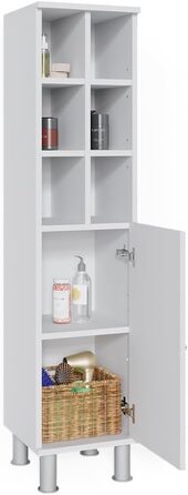 Пенал для ванної Vicco Fynn білий 30x130,6 см, велика дверцята