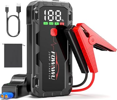 Бустерумулятор FOWAWU 7000A 26800mAh для автомобіля (бензин до 12л, дизель до 10л) — Пусковий пристрій для авто
