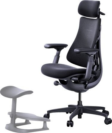 Крісло офісне ергономічне LiberNovo Omni Midnight Black 48 см