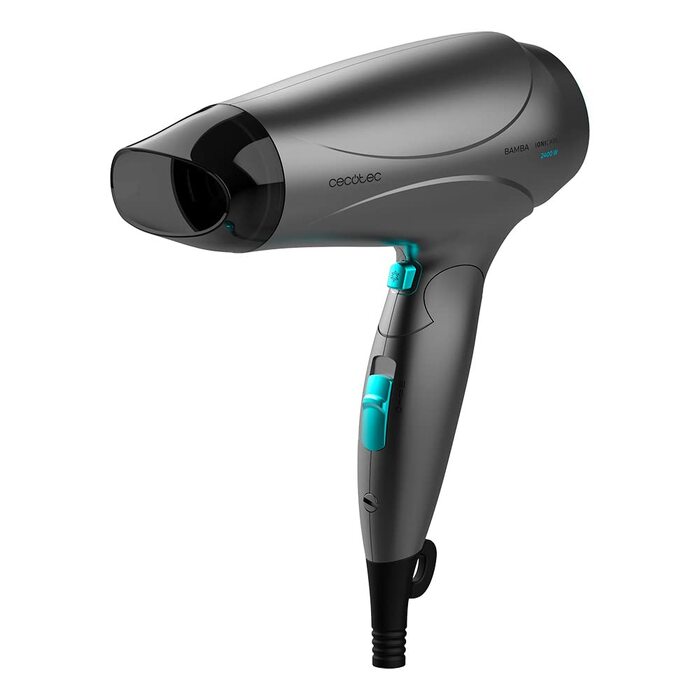 Фен для волосся Cecotec IoniCare Power&Go Black, 2400 Вт, з концентратором, сірий