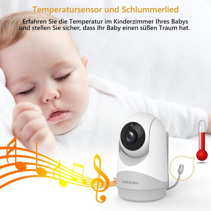Радіоняня HelloBaby з камерою та екраном 3.2