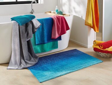 Килимок для ванної Dyckhoff Colori бірюзовий 70x120 см, 100% органічна бавовна, GOTS
