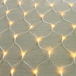 Світлодіодна сітка-гардина Gresonic 240 LED, тепле біле світло, для декору, всередину і на вулицю, з вилкою, постійне світіння, для Різдва та весілля