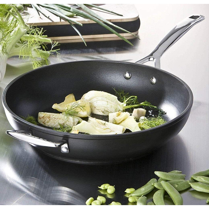 Сковорода LE CREUSET з антипригарним покриттям, 26 см, для всіх плит (індукція), алюміній, сірий/сріблястий