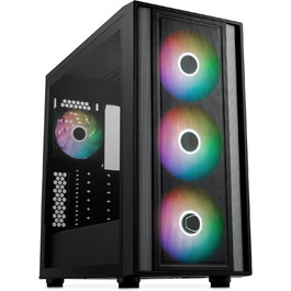 Корпус Cooler Master MasterBox 600 E-ATX з потужним повітряним охолодженням, підтримкою Back-Connect материнських плат, радіатора до 420 мм, 3 ARGB PWM вентилятори 140 мм + 1 вентилятор 120 мм, загартоване скло, USB 3.2 Gen 2x2 Type-C