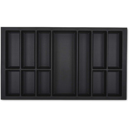 Лоток для столових приборів ORGA-BOX VII, чорний, 826x474 мм, для кухонь Beeck, Siematic, Schröder, корпус 900 мм