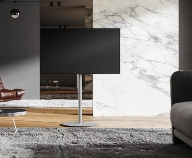 Підлогова тумба для телевізора FITUEYES Design, регульована по висоті та поворотна, для TV 32-60 дюймів, срібляста, VESA до 400x400, преміум-дизайн