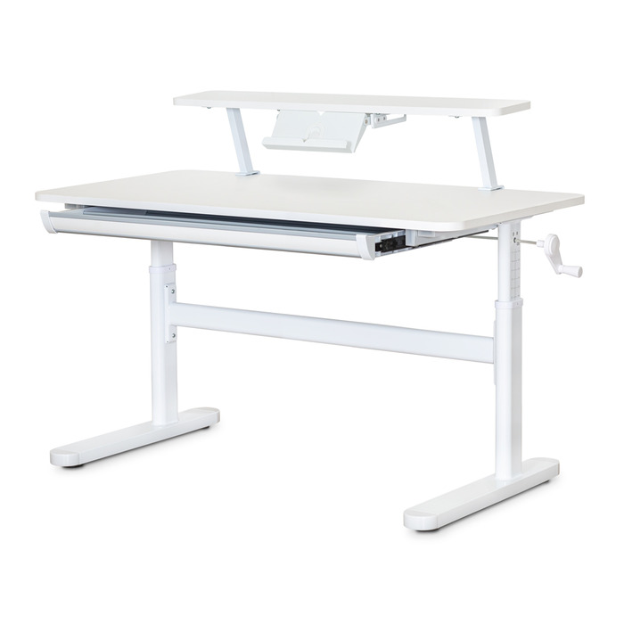 Дитячий стіл Evo-Kids TH-215 з полицею S50 XL White (арт.TH-215 W + BD-S50 XL)