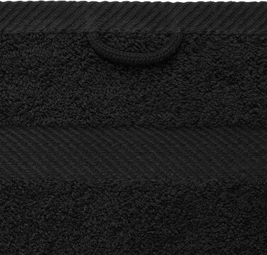 Рушники для рук Luckytowel 50x100 см, 100% бавовна, 600 г/м², Oeko-Tex, комплект 8 шт, чорні