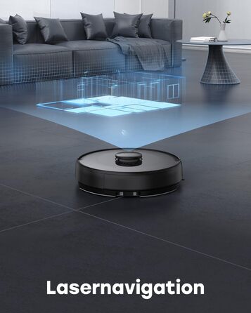 Робот-пилосос ZACO A11s Pro з функцією вологого прибирання, лазерною навігацією, штучним інтелектом для розпізнавання перешкод, керуванням через додаток, смарт-мапінгом, потужністю всмоктування 4000 Па, до 150 хв роботи, для шерсті тварин, твердих підлог 