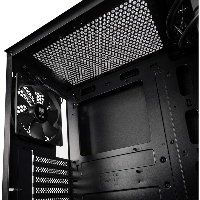 KOLINK Nimbus Midi-Tower ATX RGB комп'ютерний корпус чорний, корпус для ПК з підсвіткою, підтримка водяного охолодження