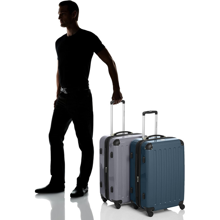 Валізи HAUPTSTADTKOFFER Alex, набір 2 шт., жорсткий корпус, глянцеві, TSA-замок, 65 см, 74 л, зелено-сріблясті