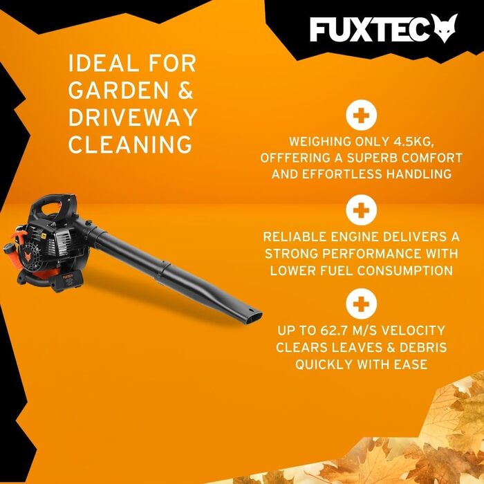 Листодув бензиновий FUXTEC FX-LB126ECO 1 к.с. (0.7 кВт), 60 м/с, 4.5 кг