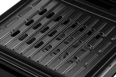 Контактний гриль George Foreman з антипригарним покриттям для приготування паніні та сендвічів [Без диму - 87% менше диму] Настільний гриль (знімні та придатні для миття в посудомийній машині пластини, температура 200°C, корпус з нержавіючої сталі) 28000-