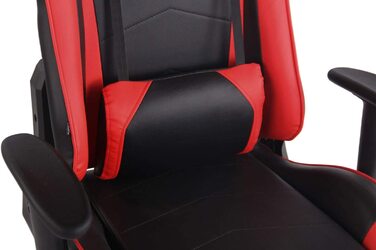 Ігрове крісло CLP Racing Miracle з екошкіри, регульоване, чорний/червоний